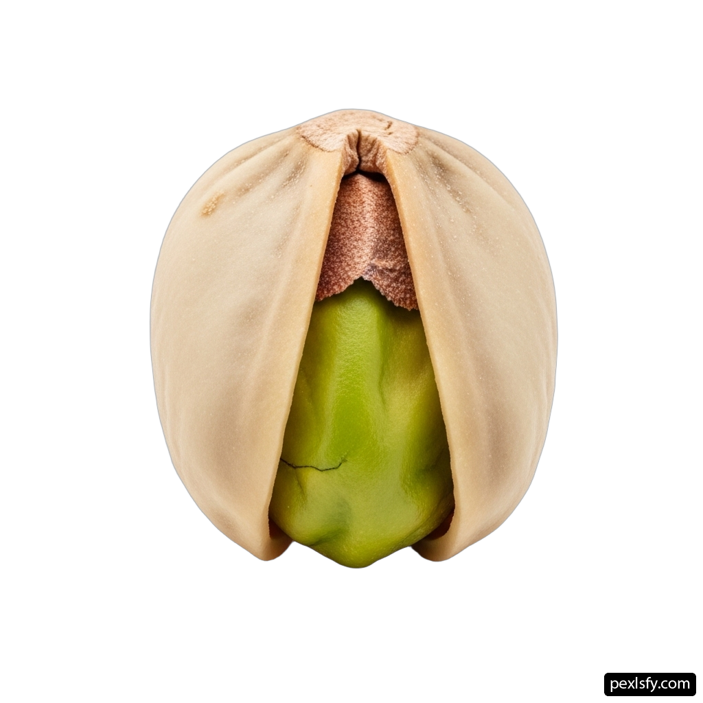Close up of a hazelnut on a white background png transparent background
