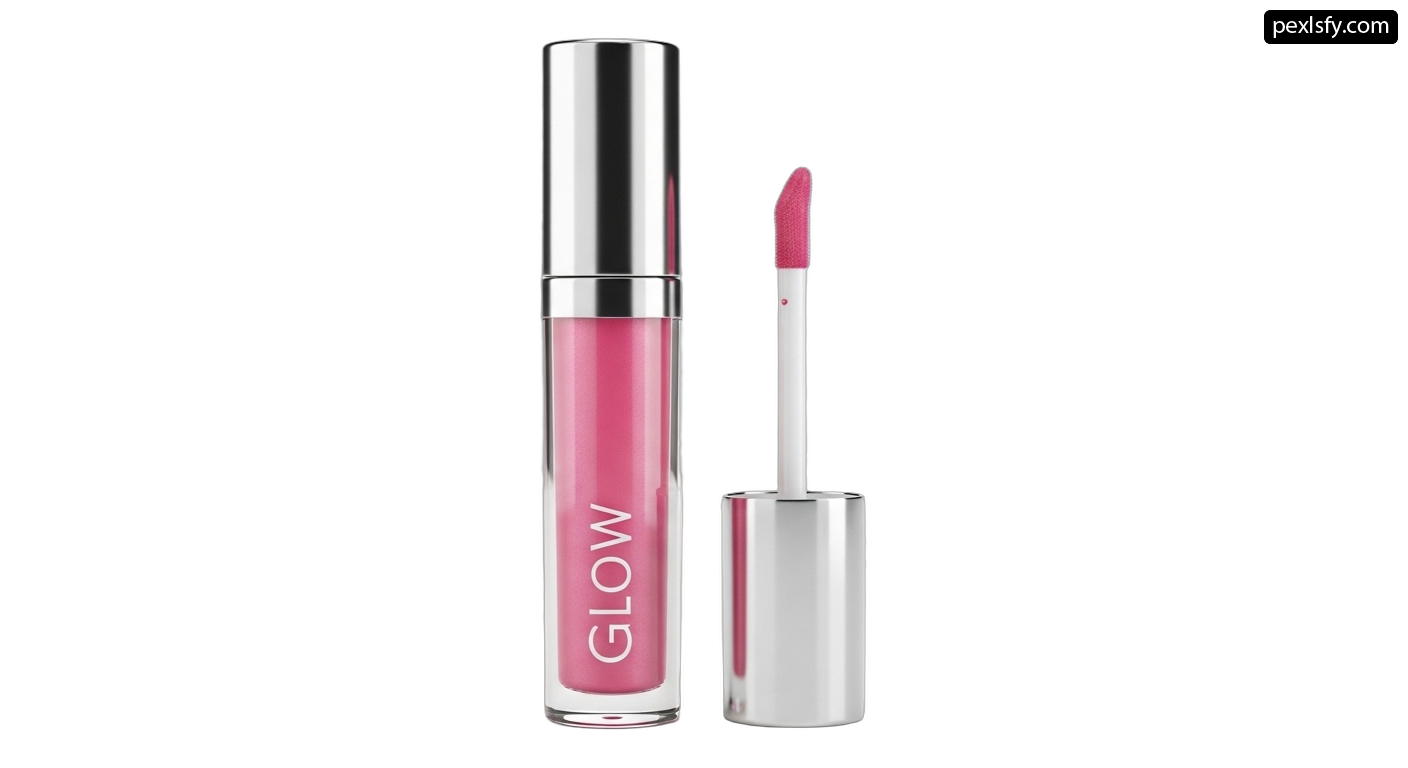 Close up of a lip gloss on a white background png transparent background