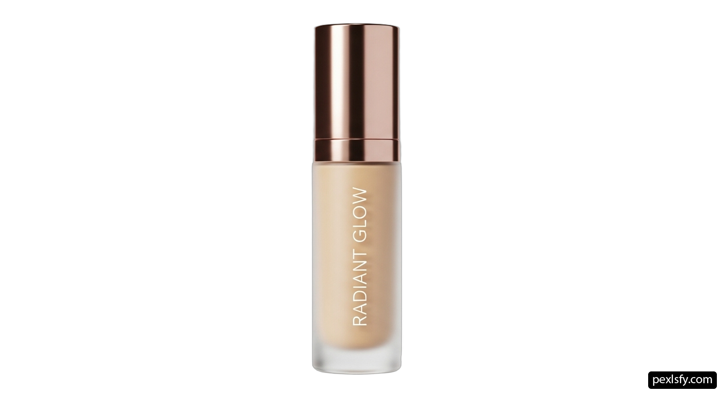 Close up of a liquid foundation on a white background png transparent background