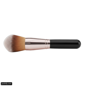Close up of a makeup brush on a white background png transparent background