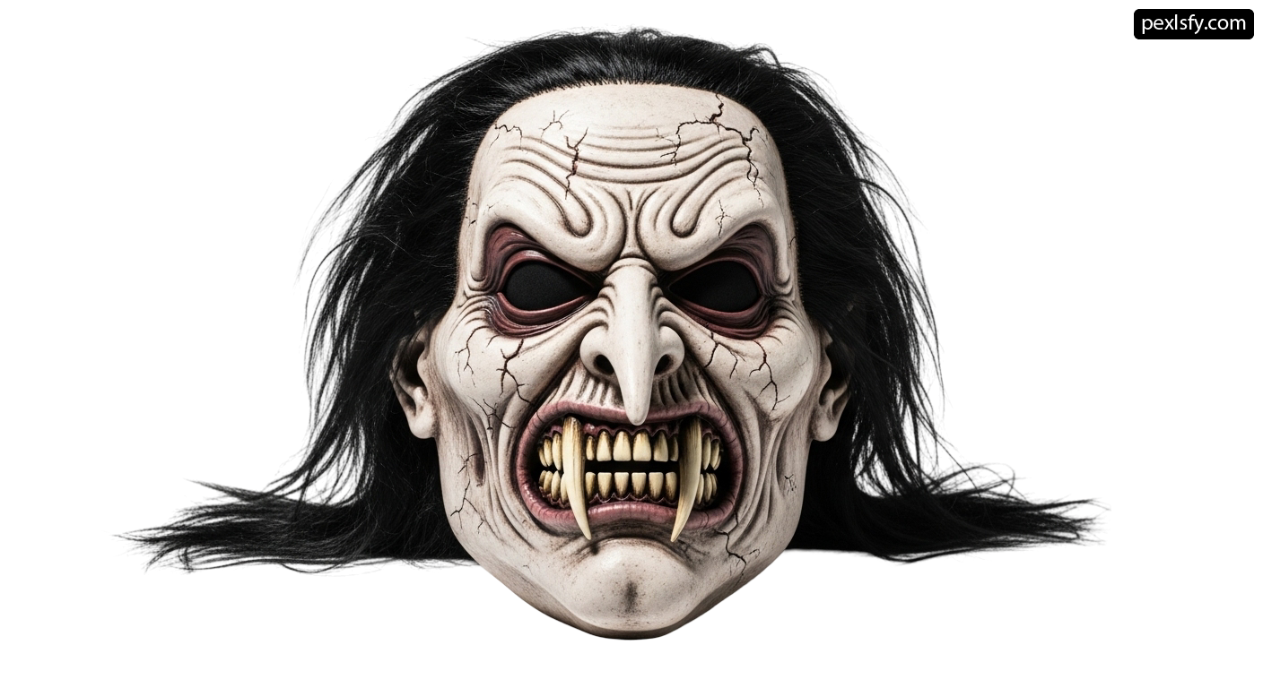 Close up of a mask on a white background png transparent background