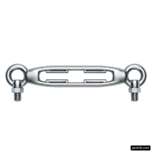 Close up of a metal hook on a white background png transparent background