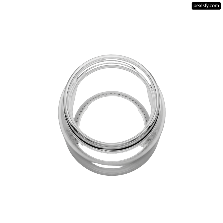 Close up of a metal ring on a white background png transparent background