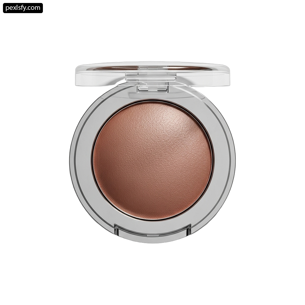 Close up of a powder blush on a white background png transparent background