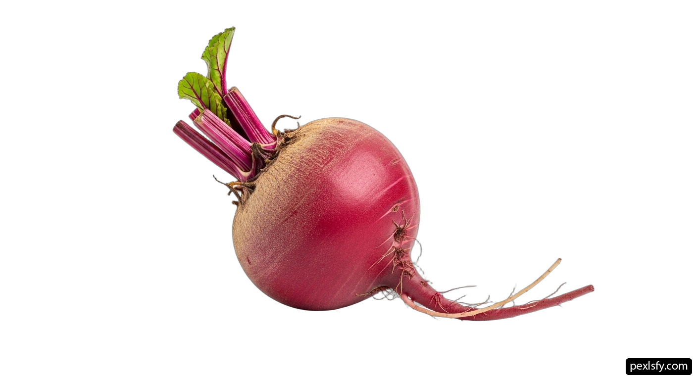 Close up of a red beet on a white background png transparent background