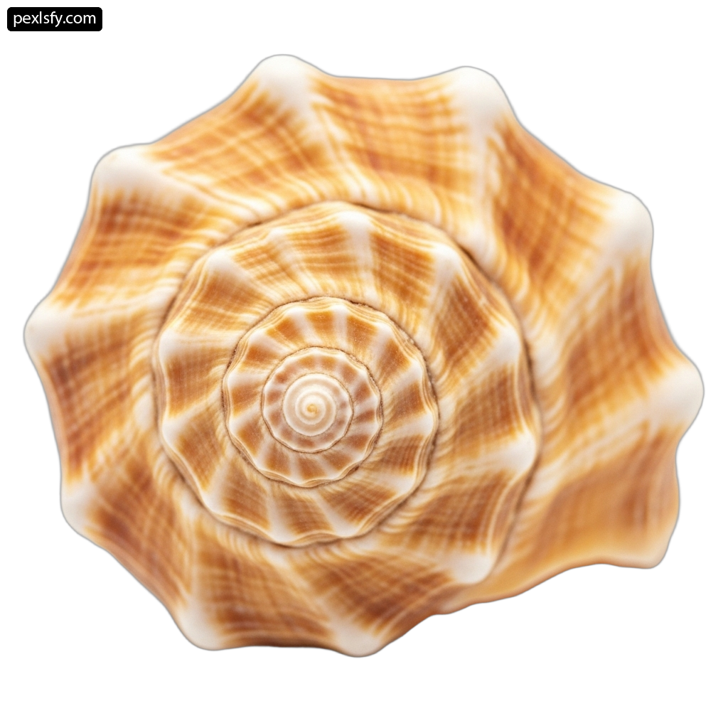 Close up of a shell on a white background png transparent background