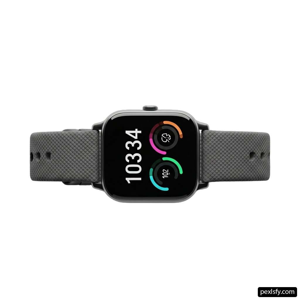 Close up of a smart watch on a white background png transparent background