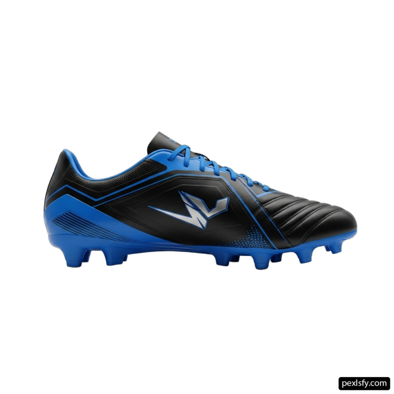 Close up of a soccer shoe on a white background png transparent background