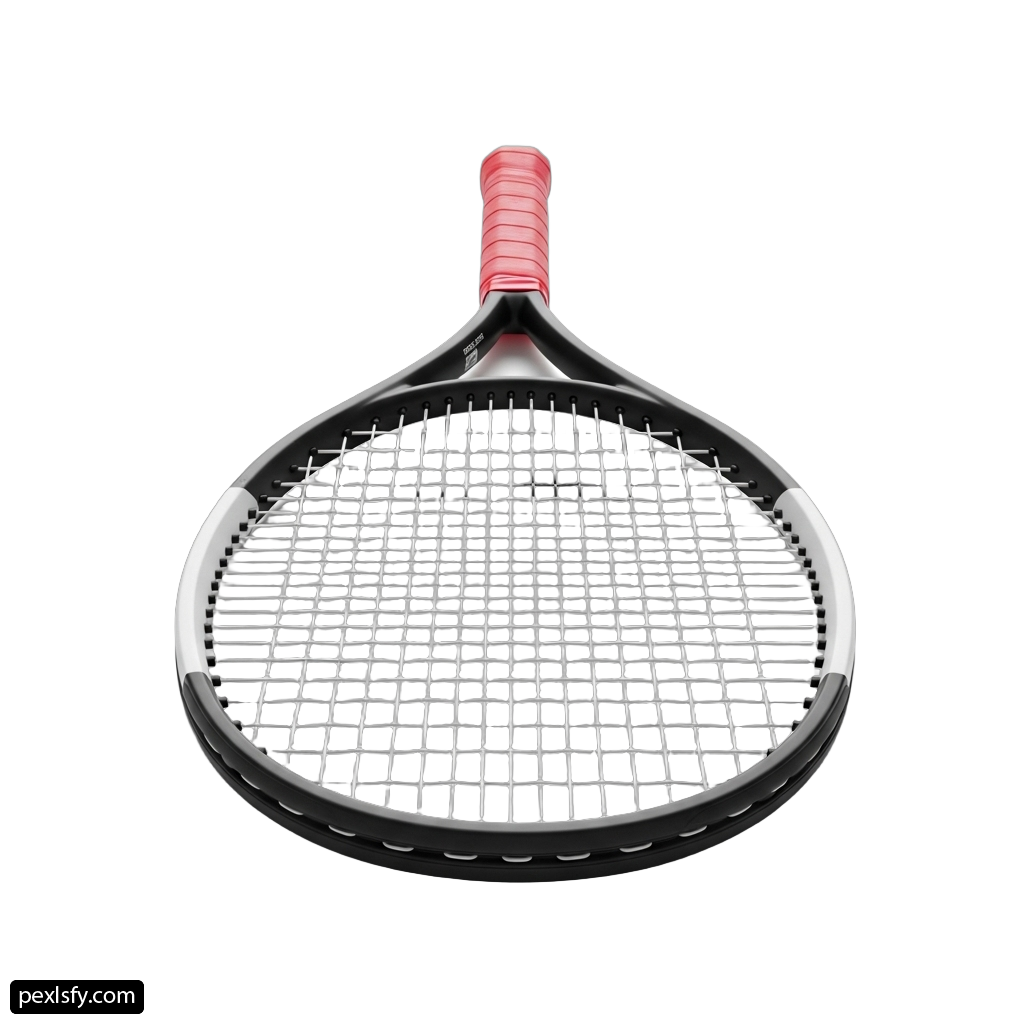Close up of a tennis racket on a white background png transparent background