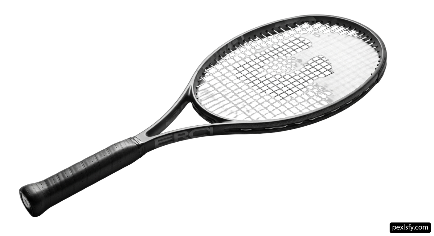 Close up of a tennis racket on a white background png transparent background