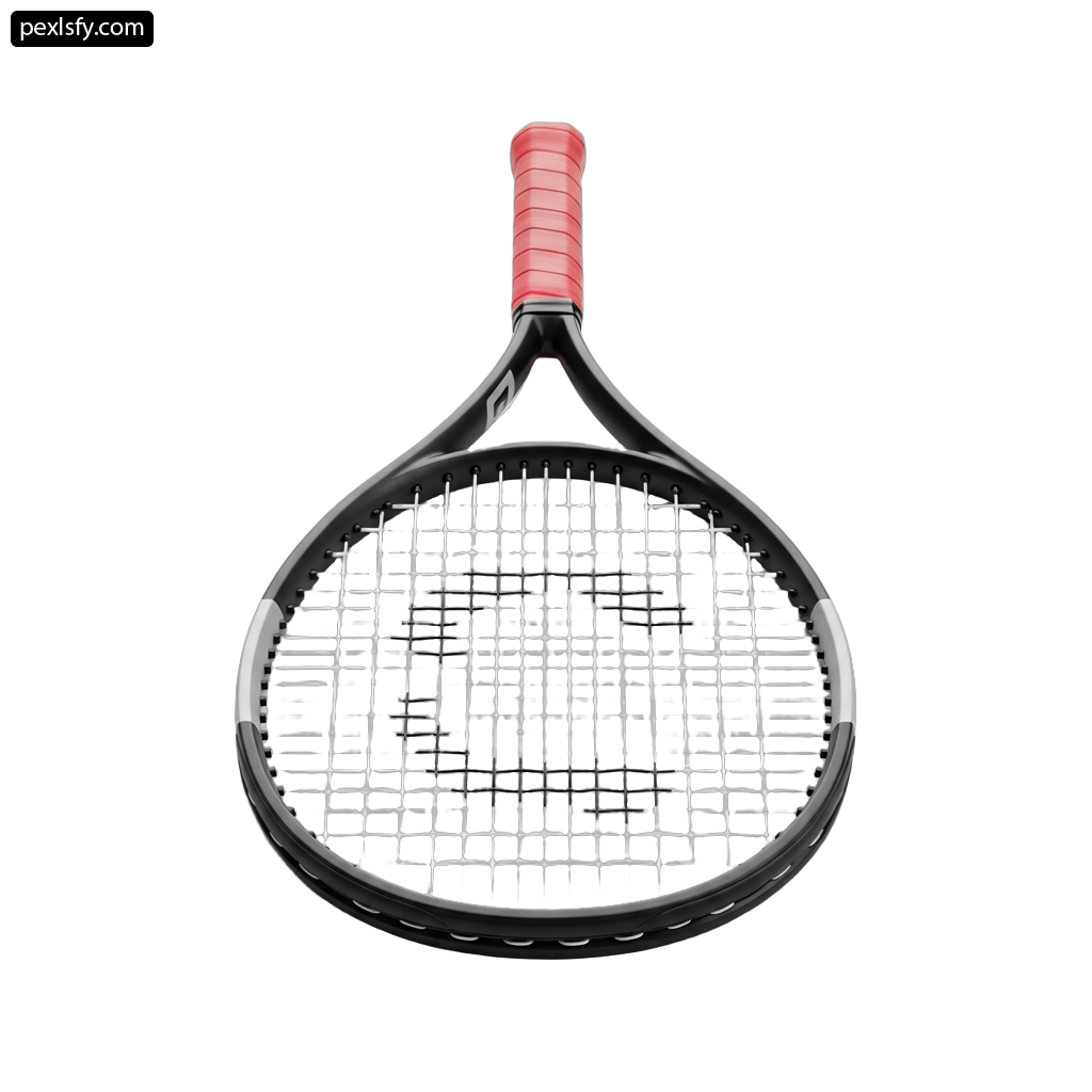 Close up of a tennis racket on a white background png transparent background