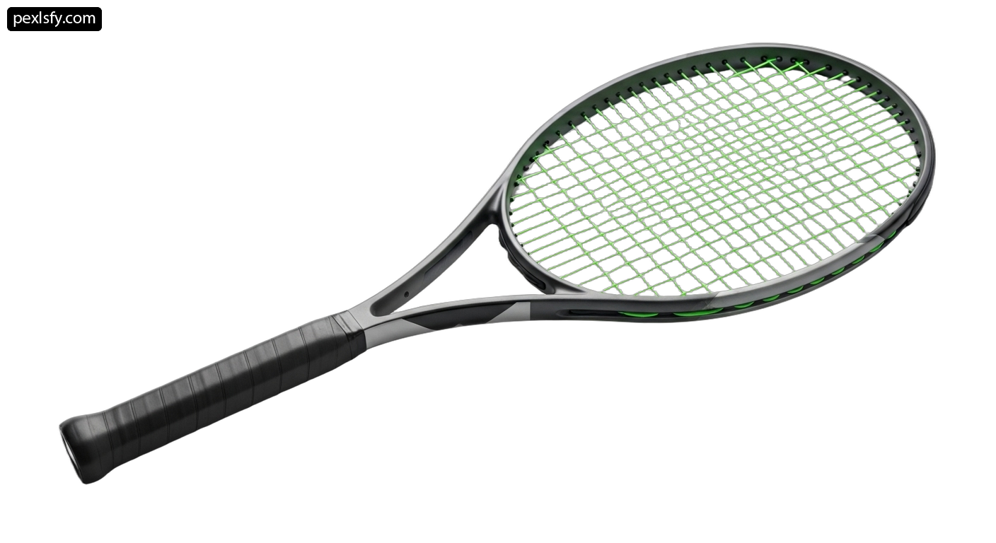 Close up of a tennis racket on a white background png transparent background