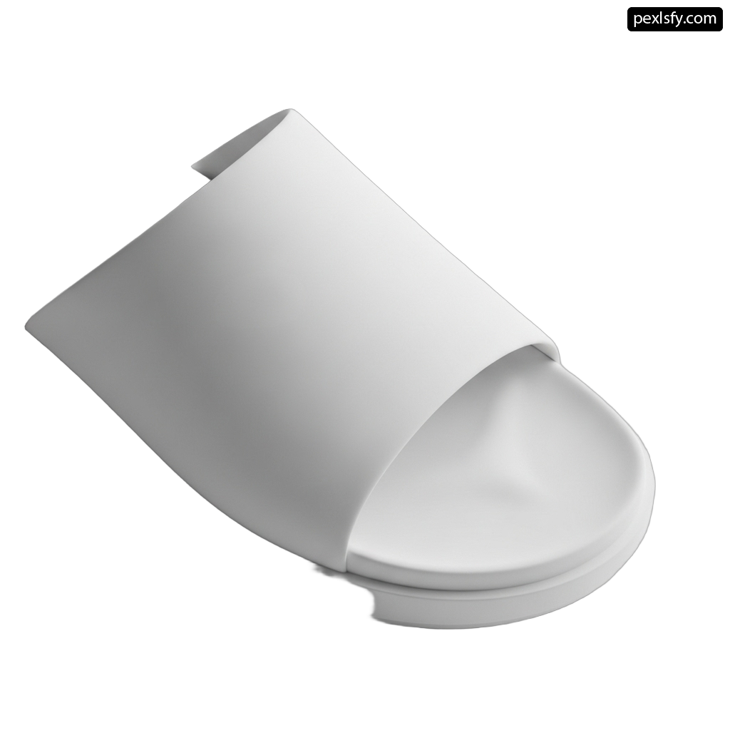Close up of a toilet seat on a white background png transparent background