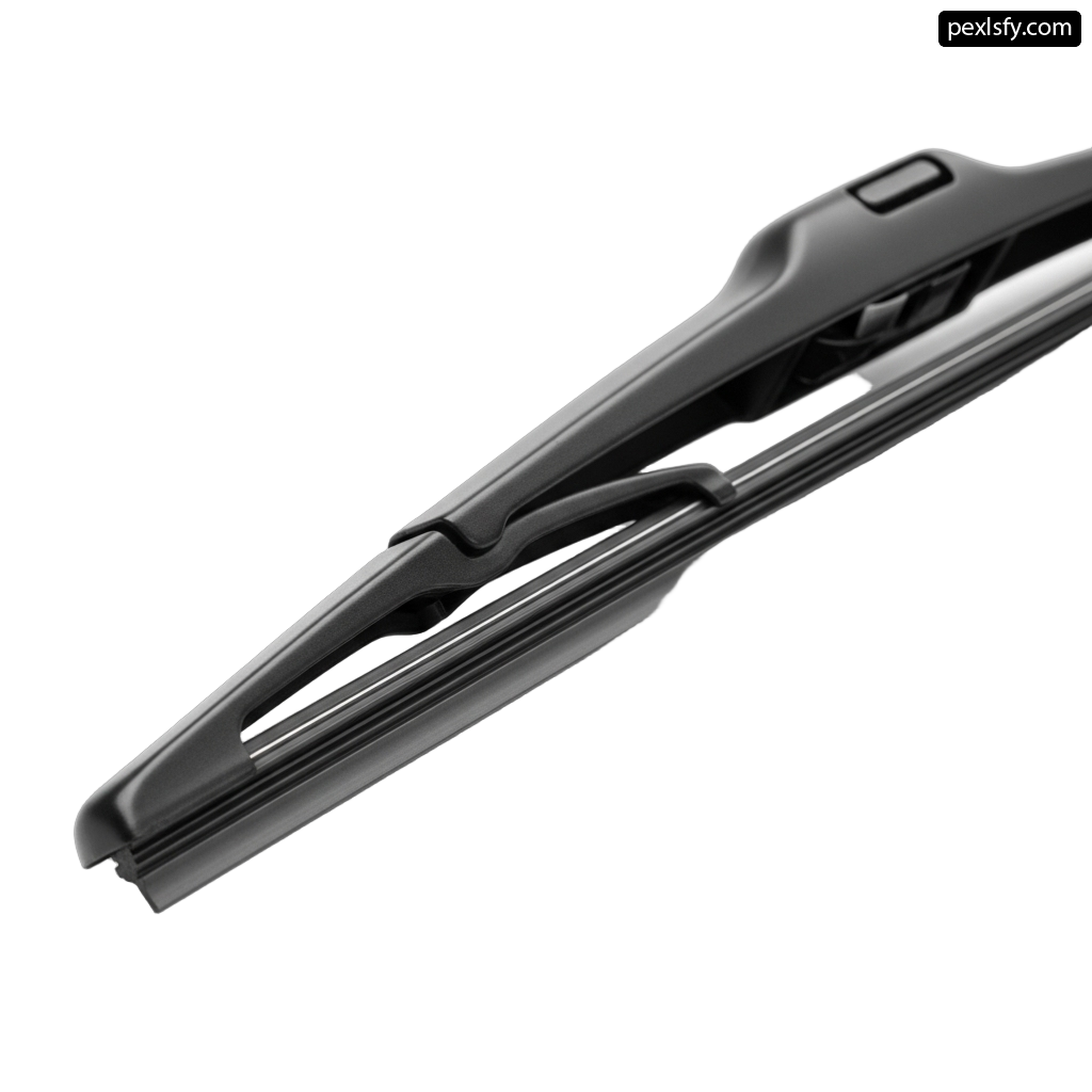 Close up of a wiper blade on a white background png transparent background