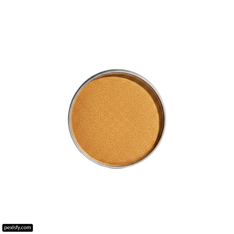 Close up of a yellow eyeshadow on a white background png transparent background