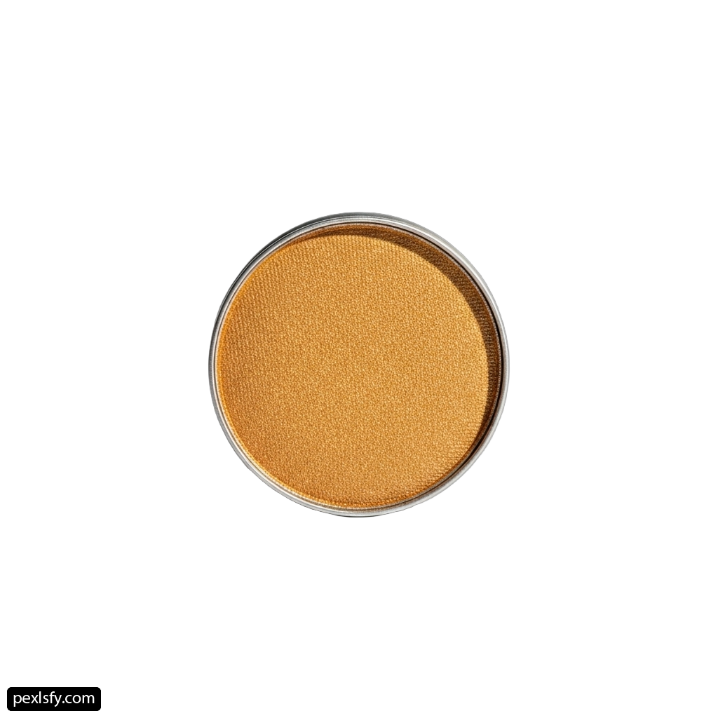 Close up of a yellow eyeshadow on a white background png transparent background