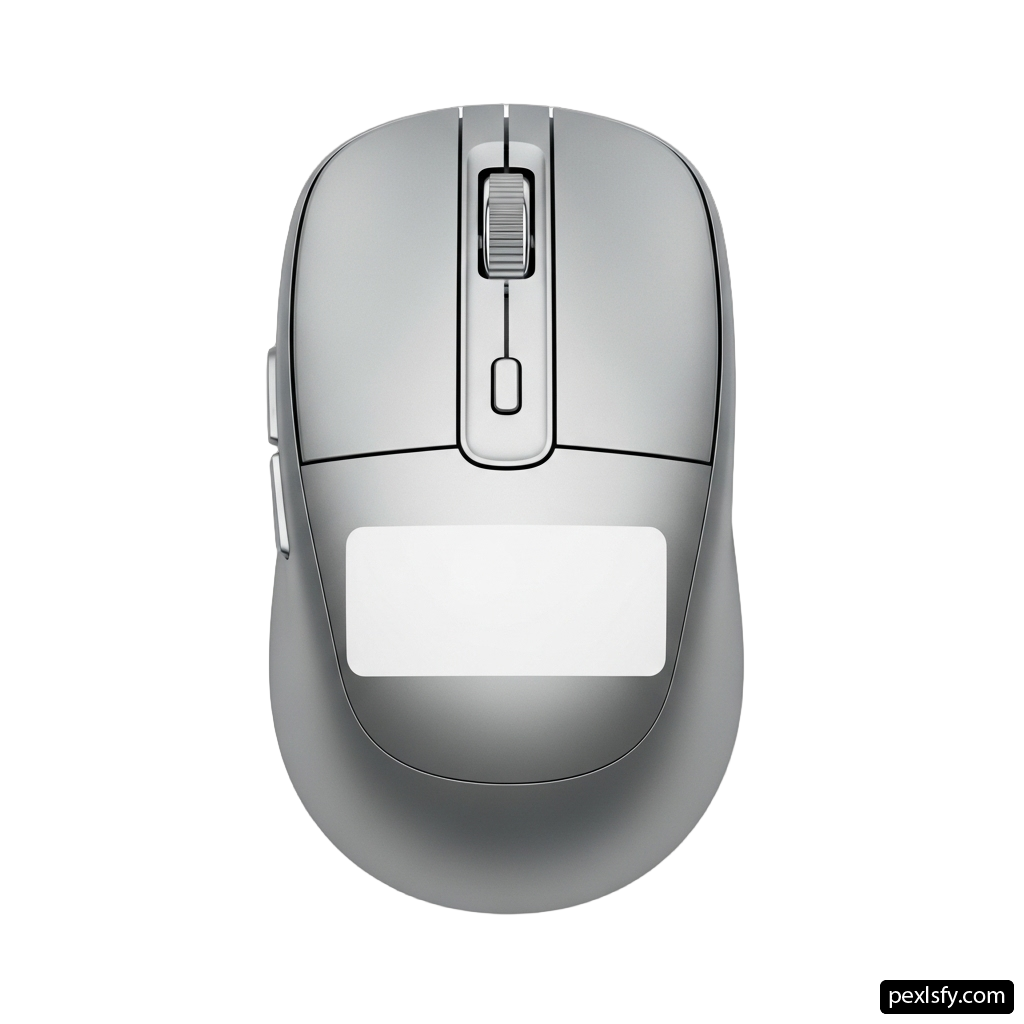 Computer mouse with a white button on it png transparent background