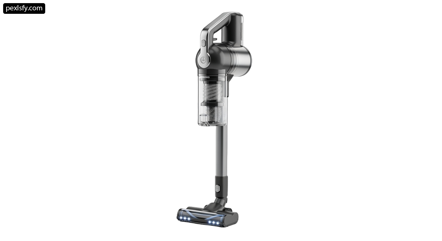 Cordless vacuum cleaner on a white background png transparent background