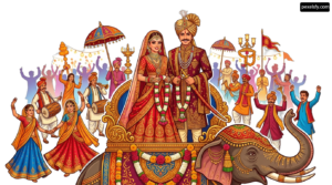 Couple of people riding on top of an elephant png transparent background