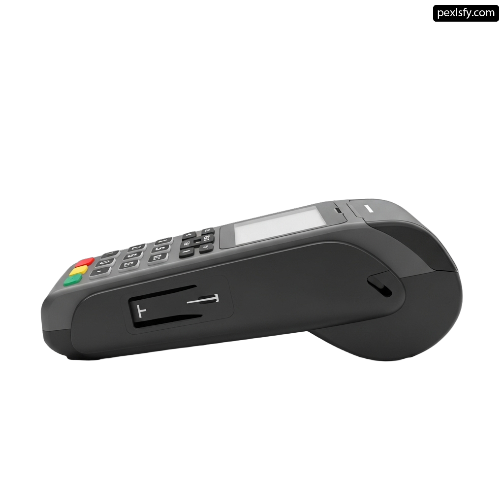 Credit card machine with a white background png transparent background
