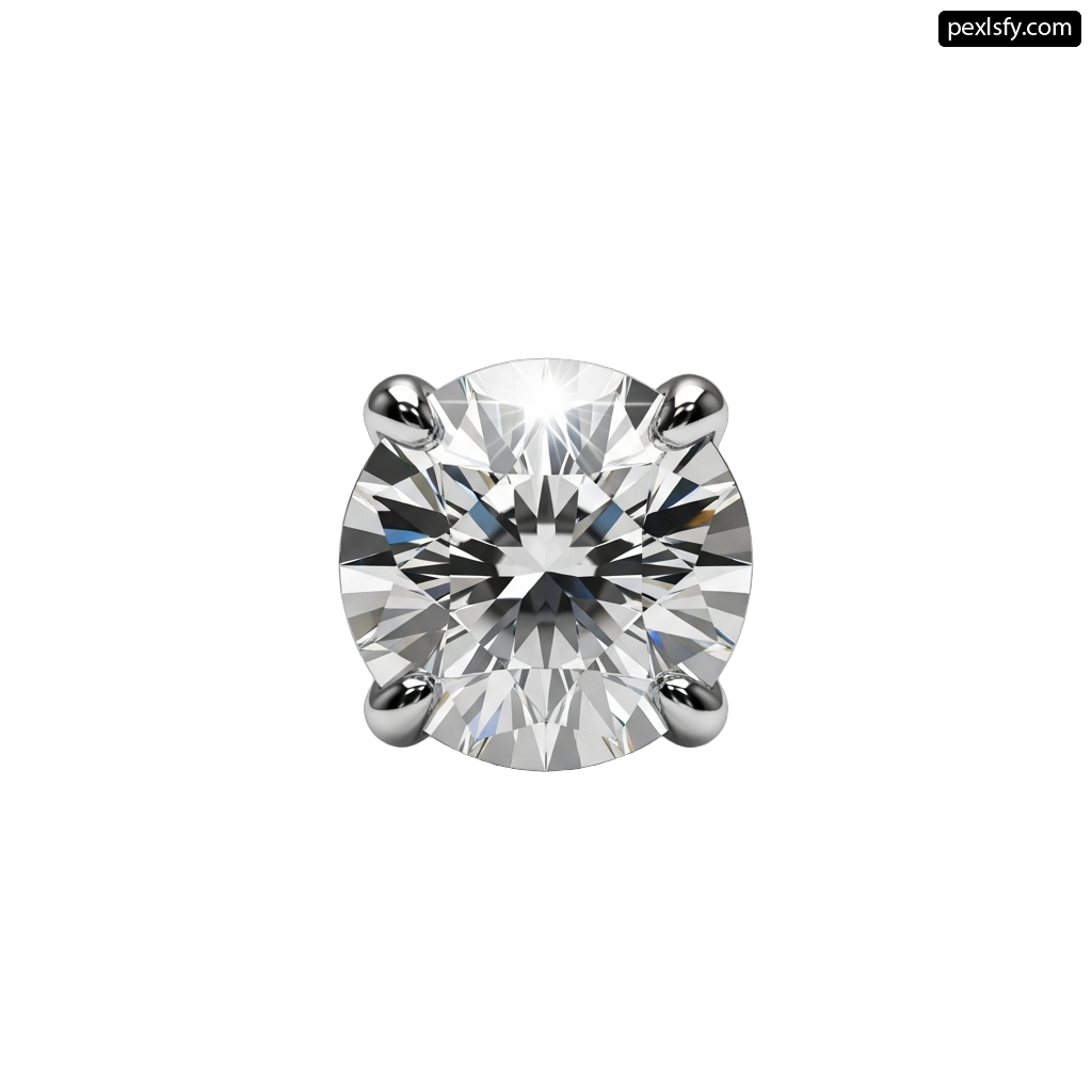 Diamond solitaire ring on a white background png transparent background