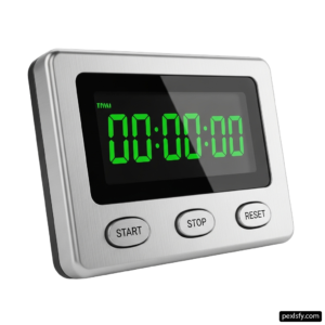 Digital alarm clock with green numbers on it png transparent background