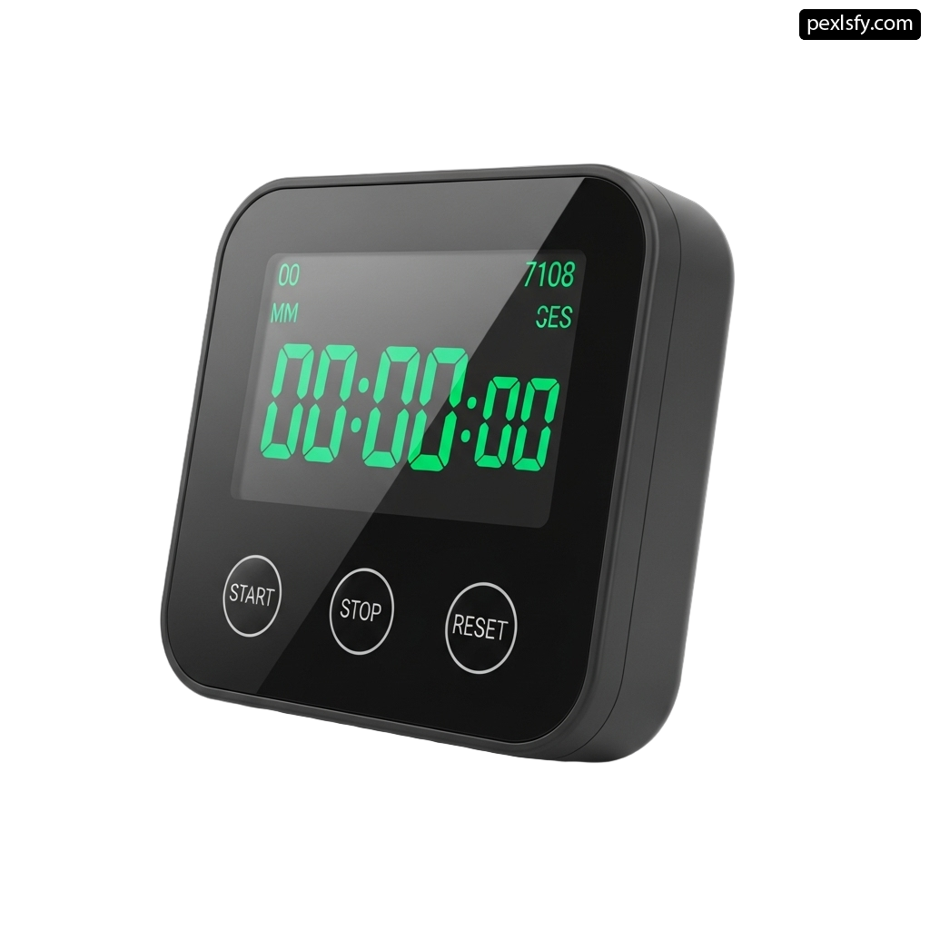 Digital alarm clock with green numbers on it png transparent background