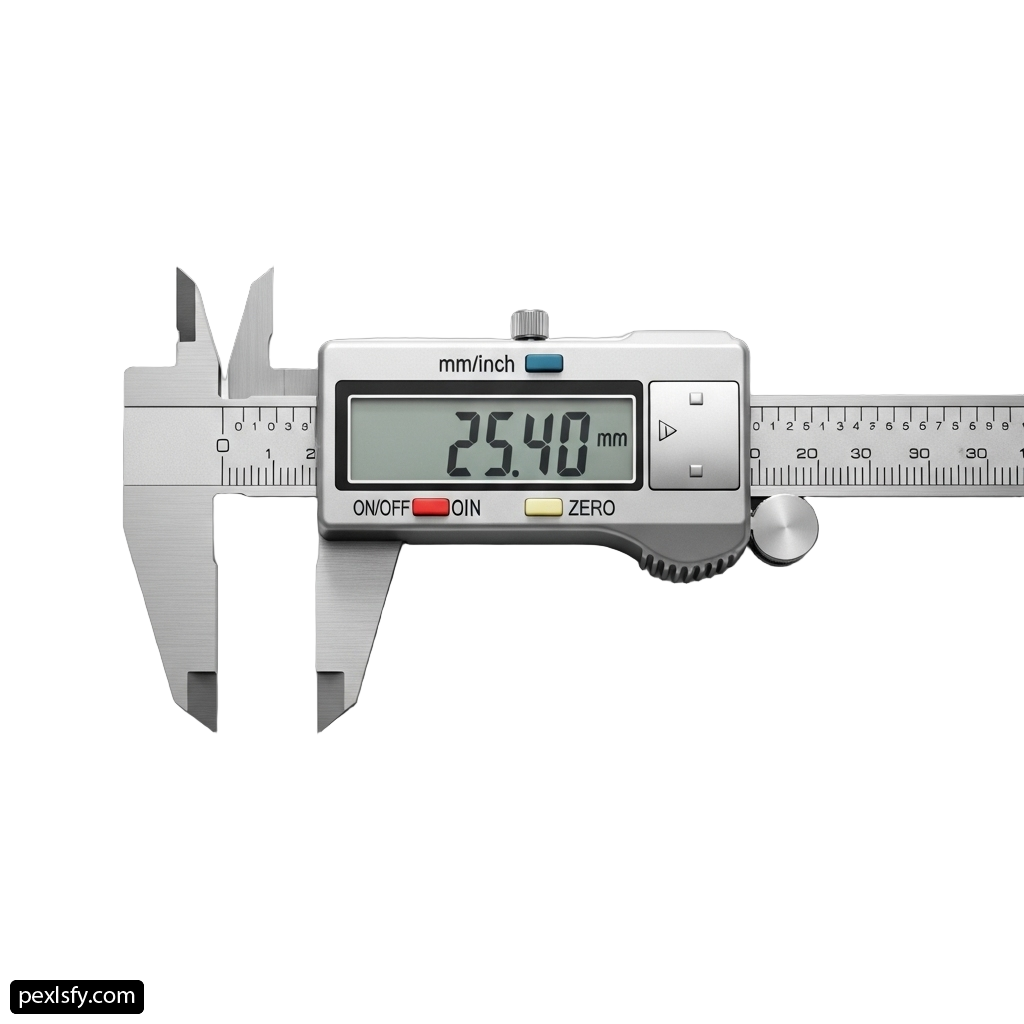 Digital caliper on a white background png transparent background