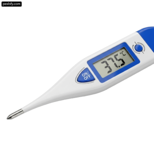 Digital thermometer on a white background png transparent background
