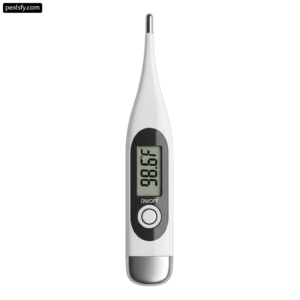 Digital thermometer on a white background png transparent background
