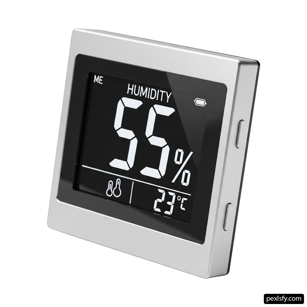 Digital thermometer with a white background png transparent background
