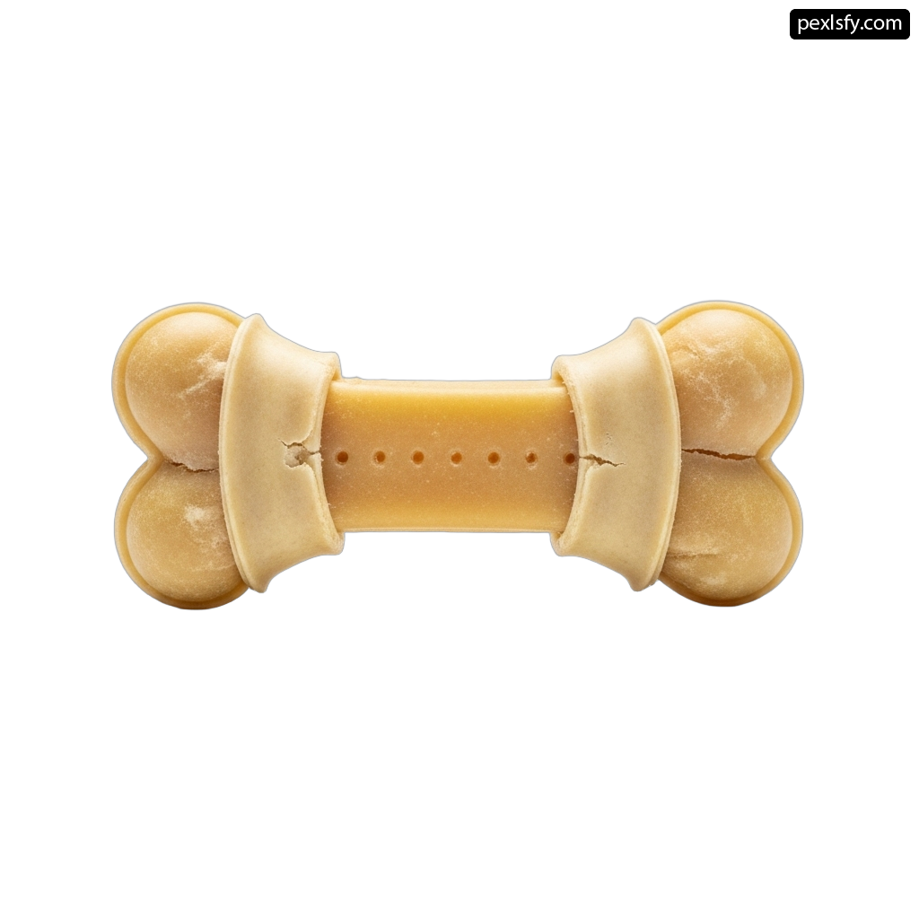 Dog bone shaped cookie on a white background png transparent background