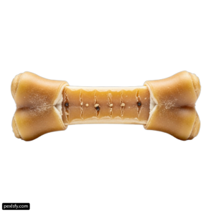 Dog bone shaped dog toy on a white background png transparent background