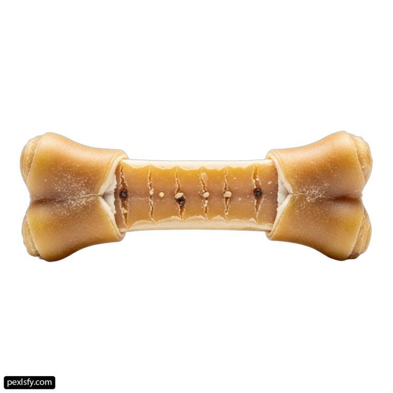 Dog bone shaped dog toy on a white background png transparent background