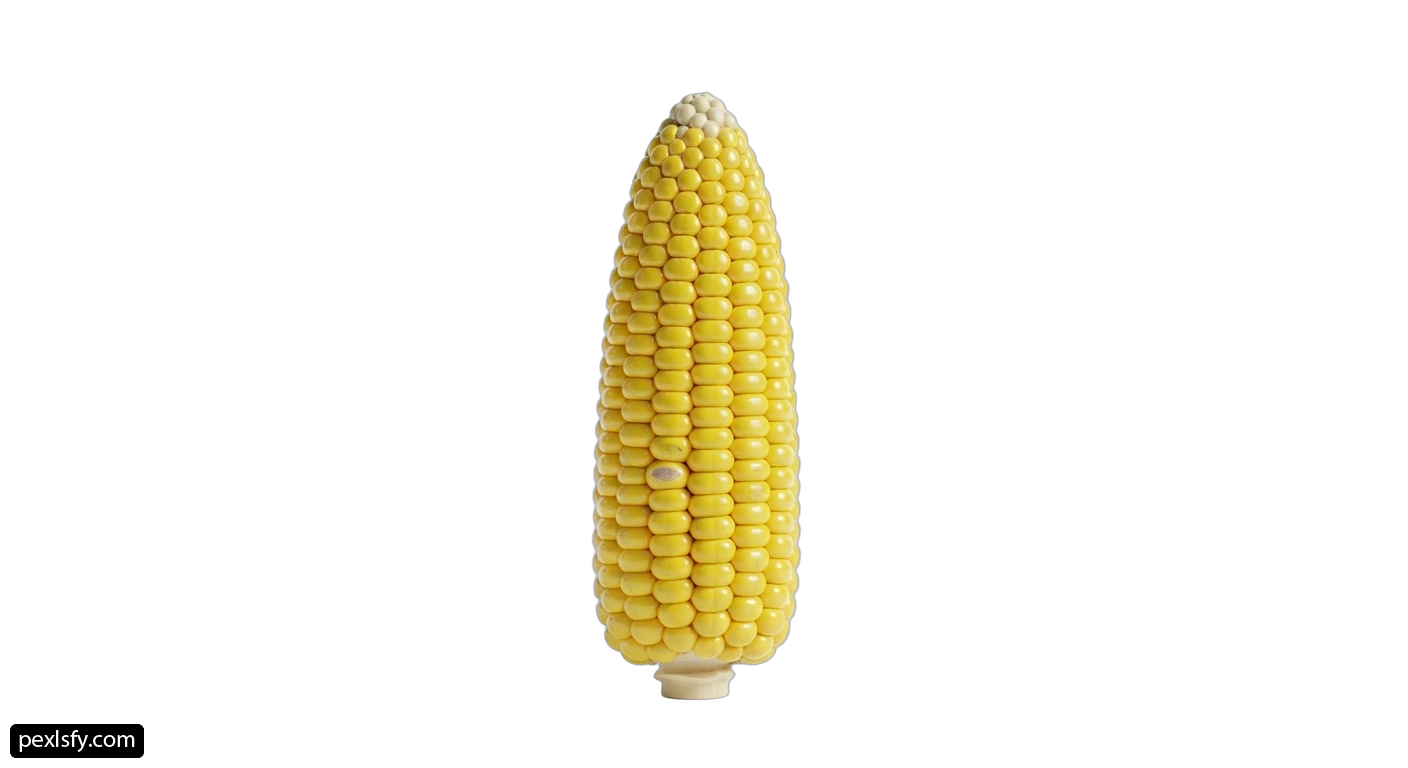 Ear of corn on a white background png transparent background