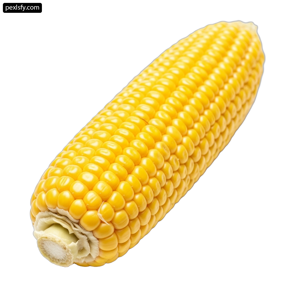 Ear of corn on a white background png transparent background