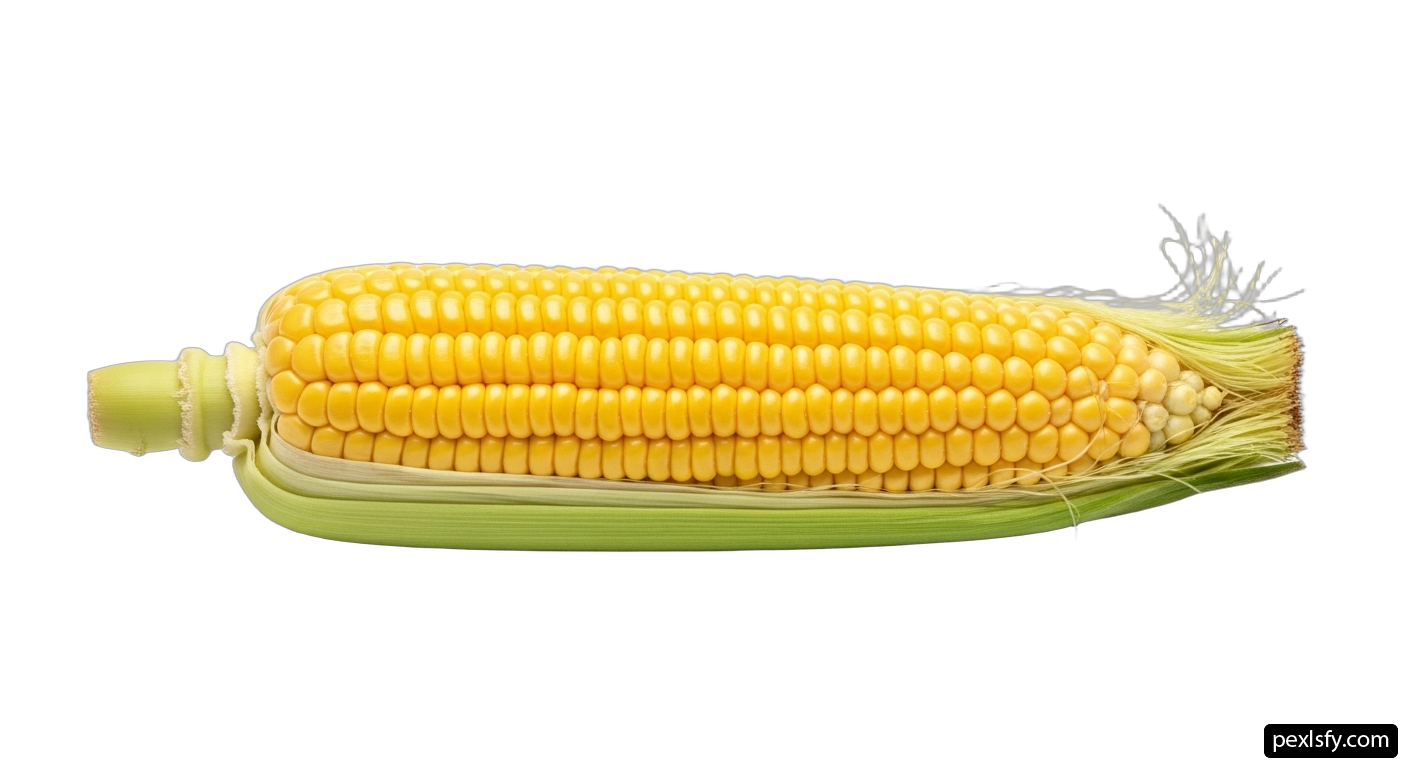 Ear of corn on a white background png transparent background