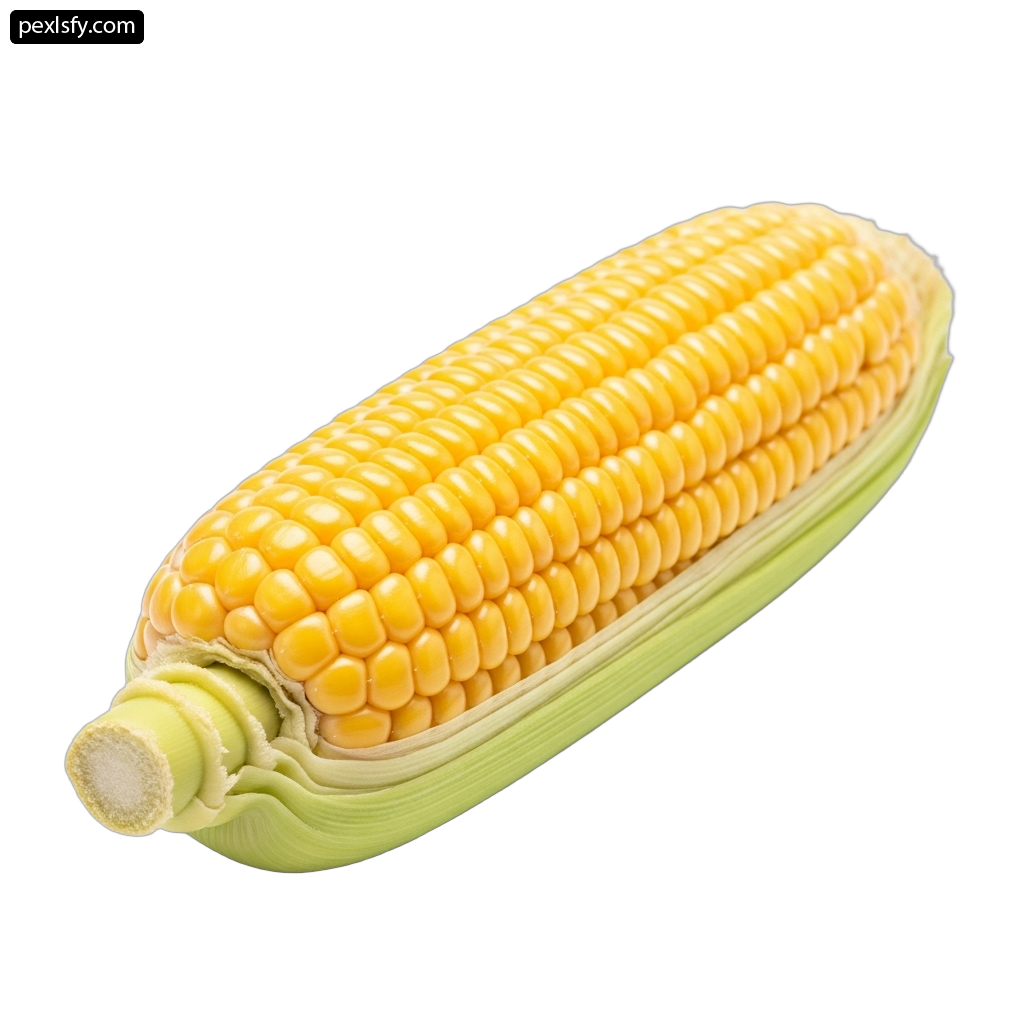 Ear of corn on a white background png transparent background