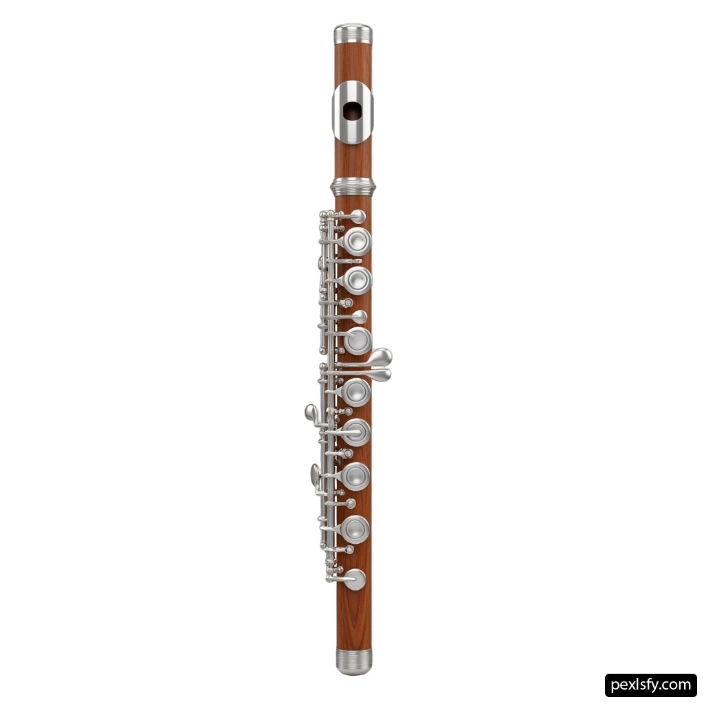 Flute on a white background png transparent background