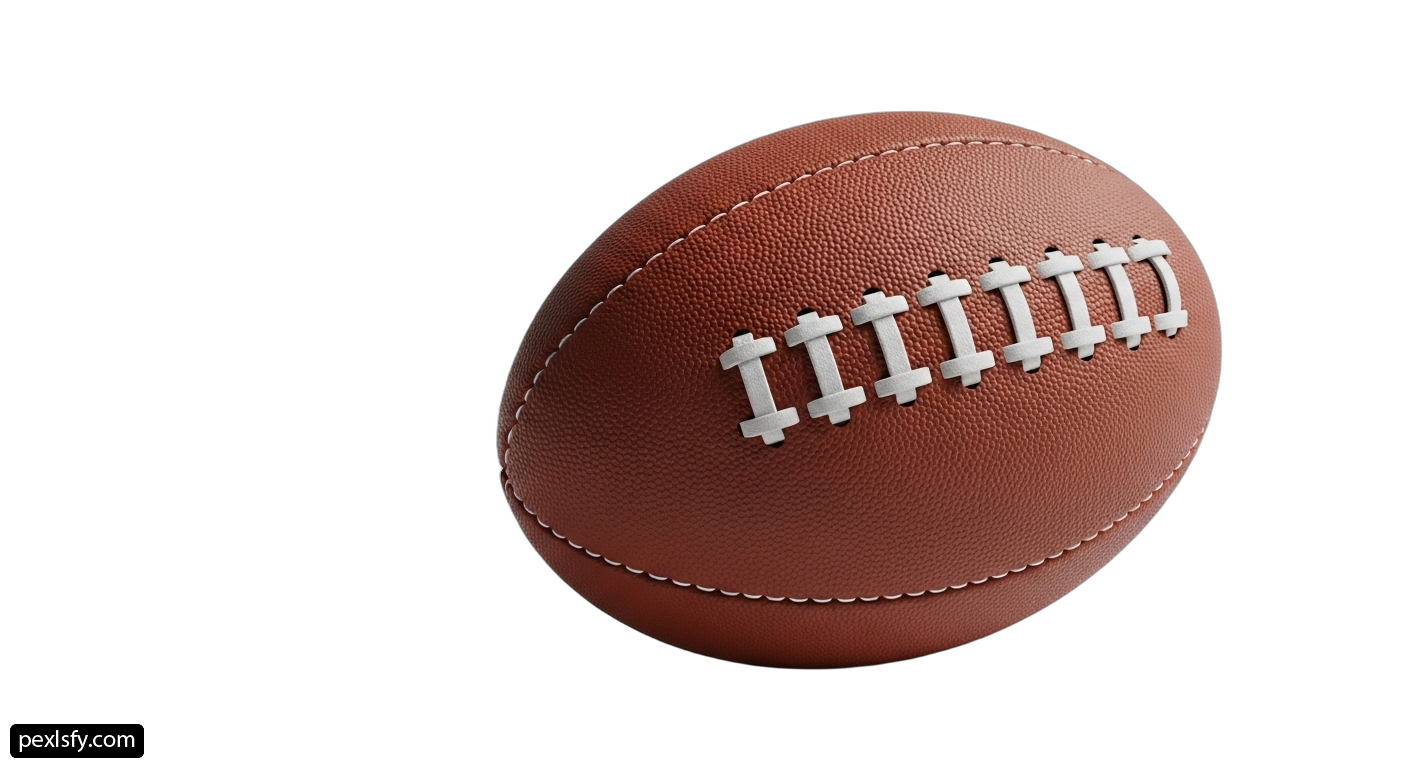 Football on a white background png transparent background