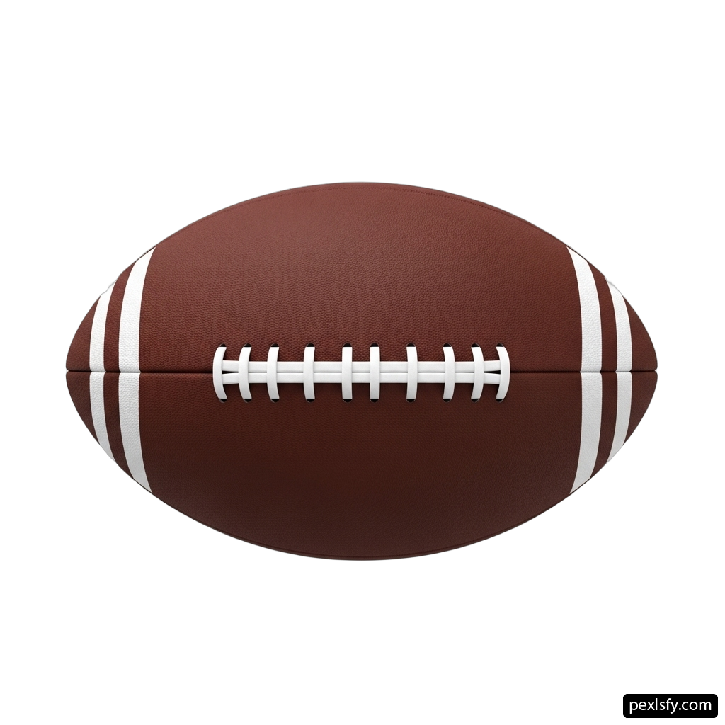 Football on a white background png transparent background