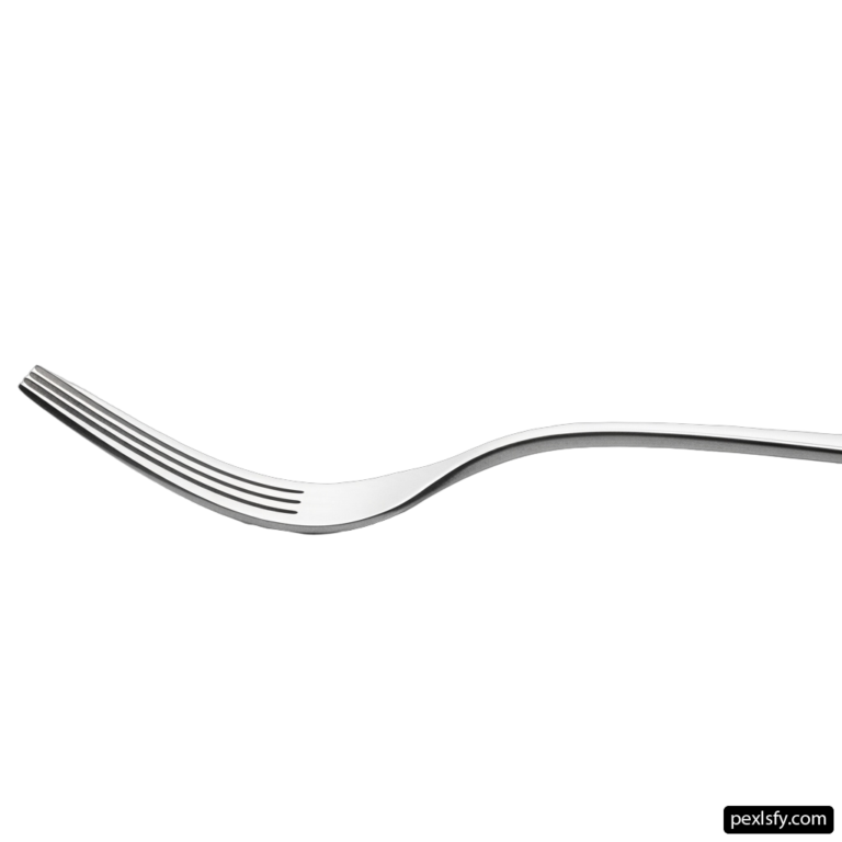 Fork is shown on a white background png transparent background