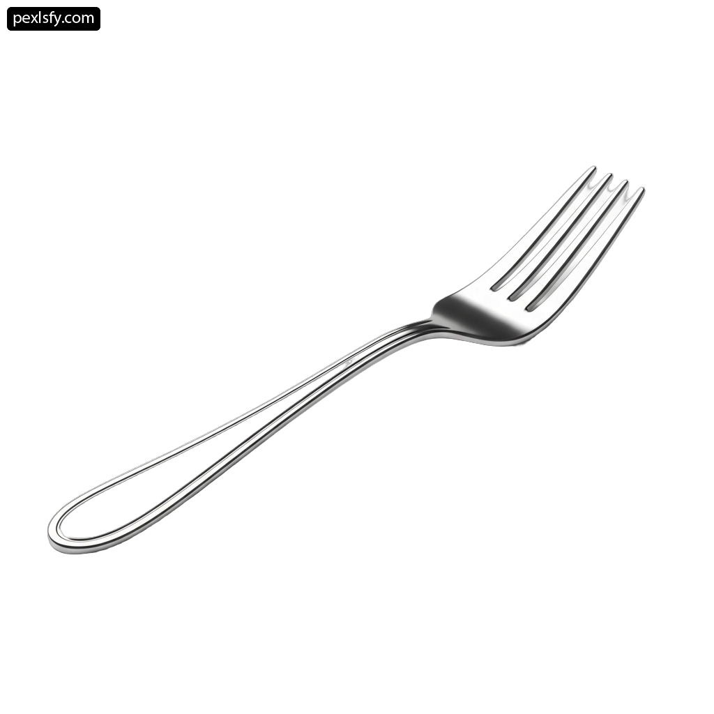 Fork on a white background png transparent background