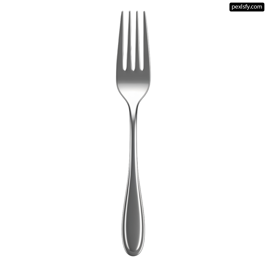 Fork on a white background png transparent background