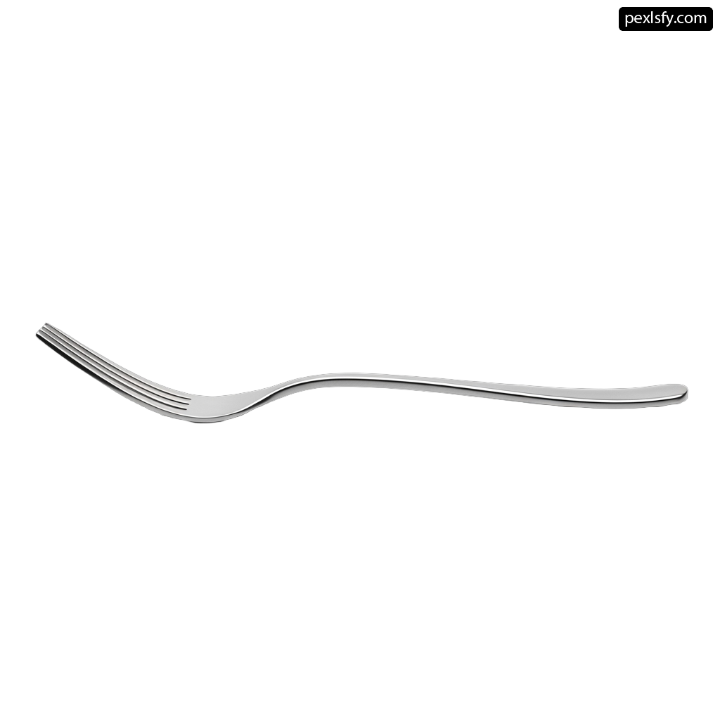 Fork with a long handle on a white background png transparent background