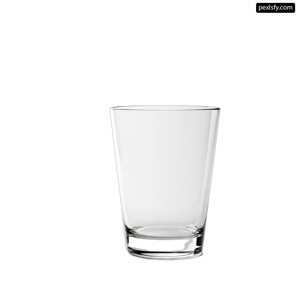 Glass of water on a white background png transparent background