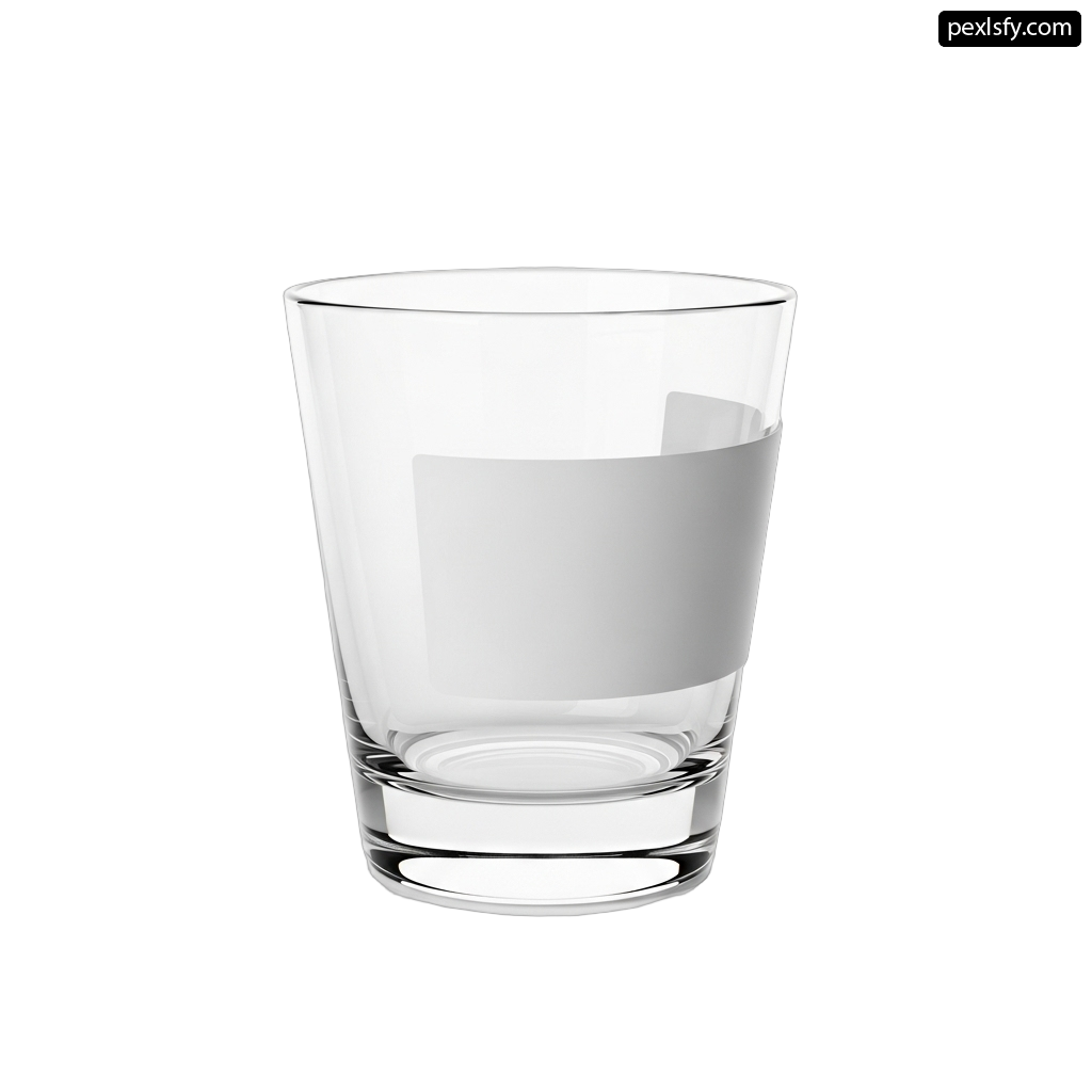 Glass of water on a white background png transparent background