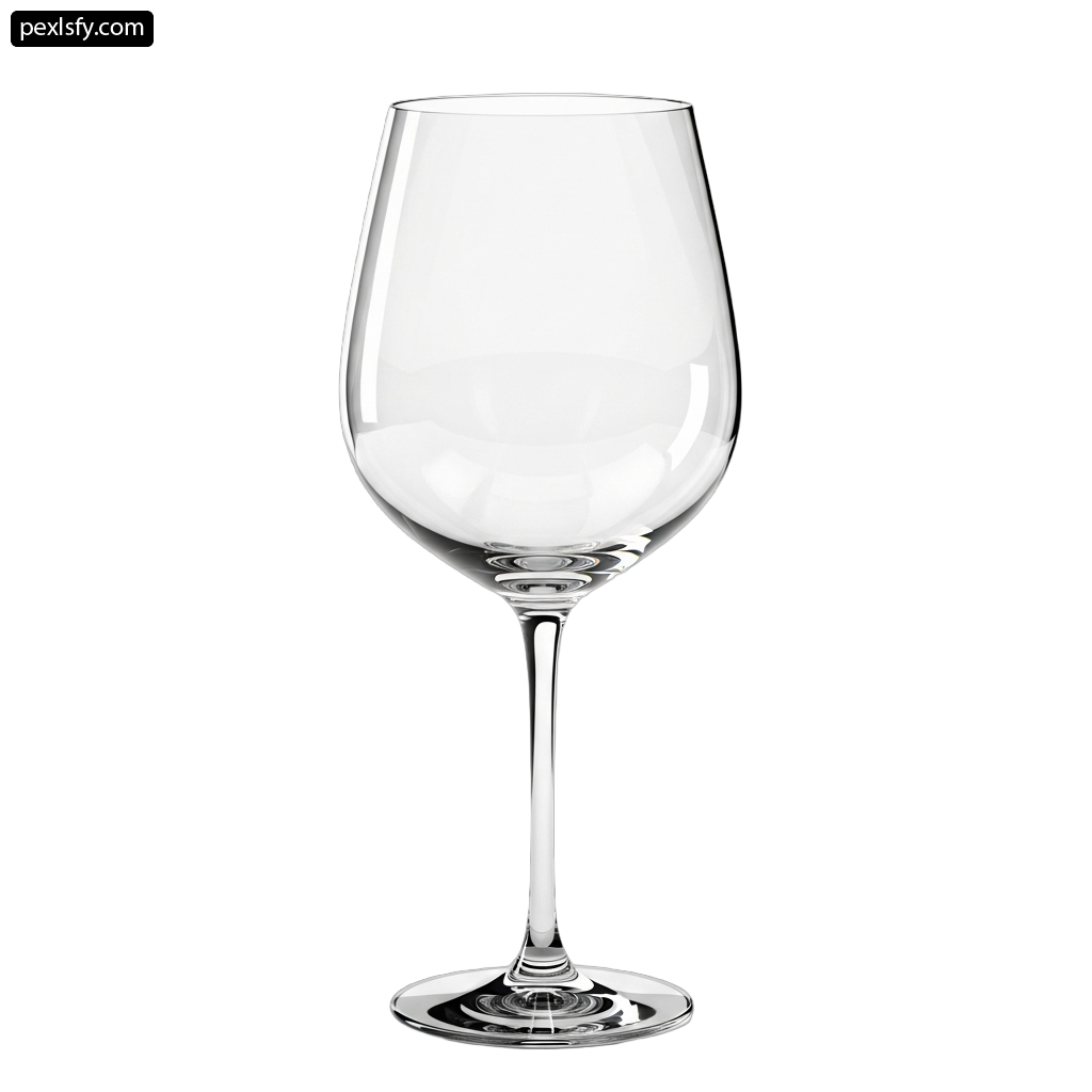 Glass of wine on a white background png transparent background