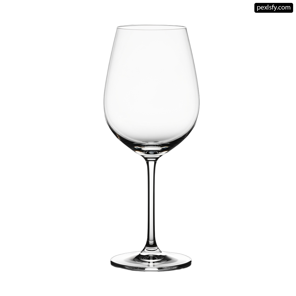 Glass of wine on a white background png transparent background