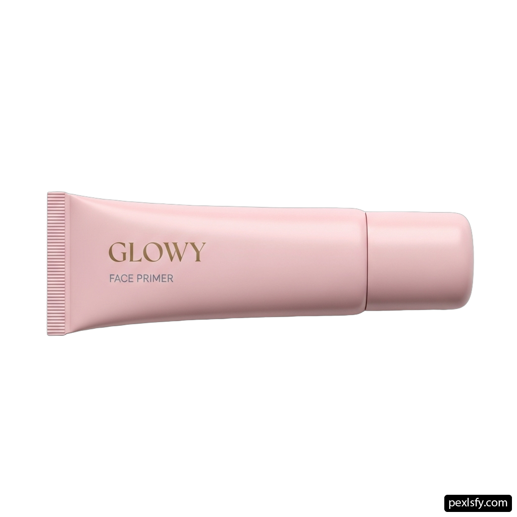 Glowy face primer png transparent background